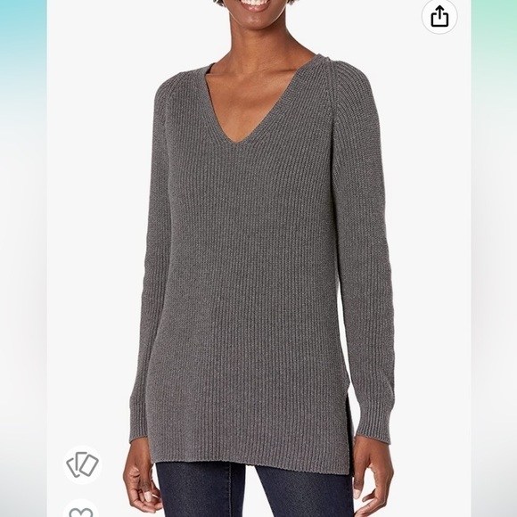 Goodthreads Sweaters - NWT Medium Goodthreads Women's Cotton Shaker Stitch Deep V-Neck Sweater